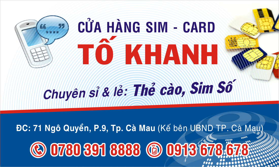 Card sim - thẻ Tố Khanh